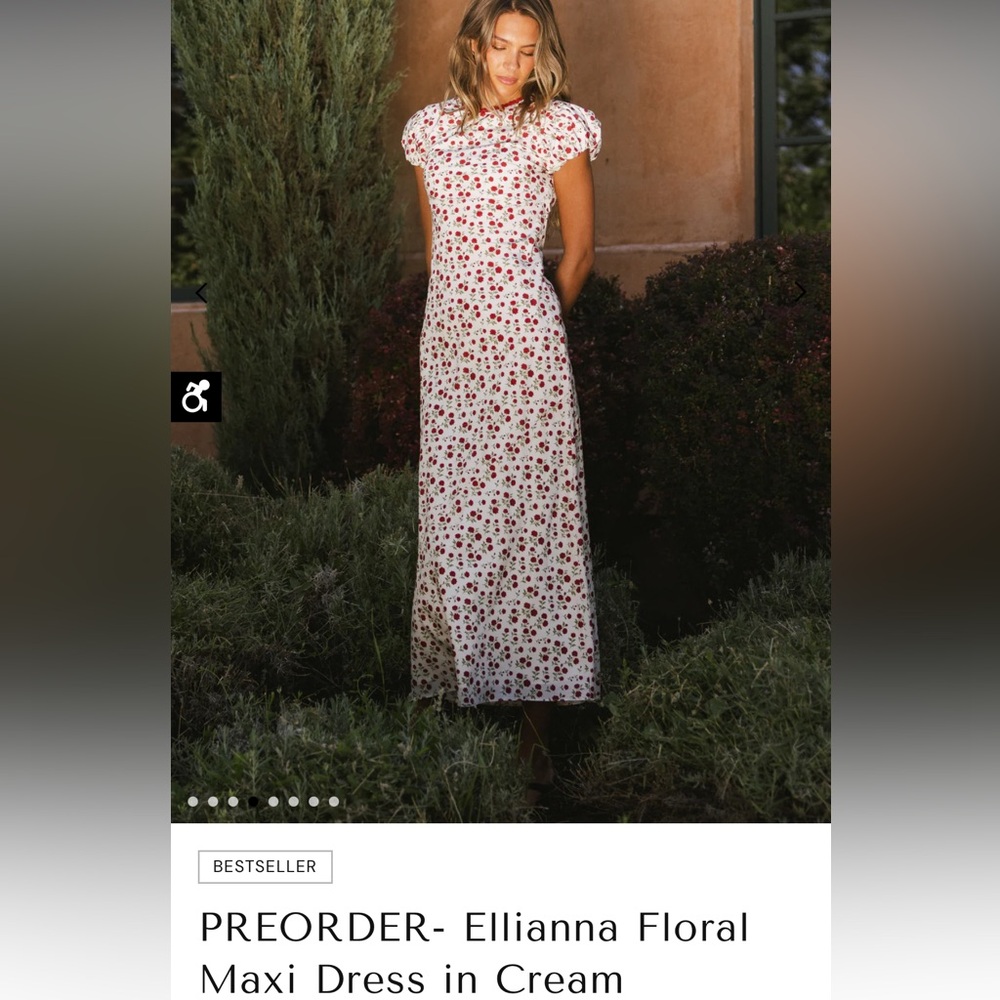 Bohme Ellianna Floral Maxi Dress in Cream Bohme dress